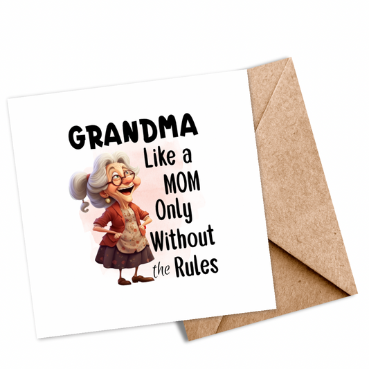 Witty “Grammar is Like a Mum, Just Without the Rules” Seeded Card