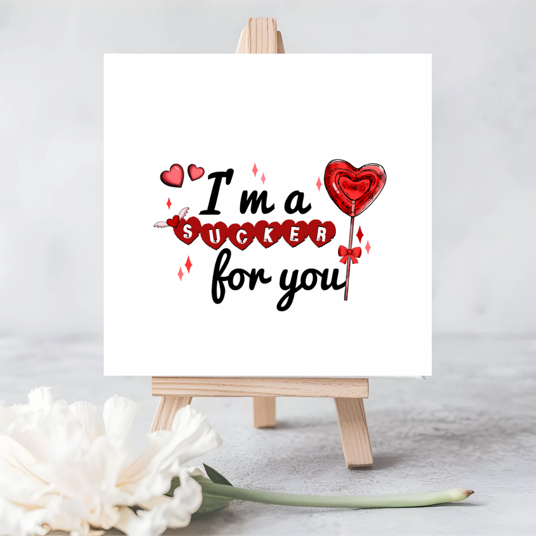 Playful “I’m a Sucker for You” Lollipop Card