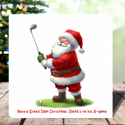 Golfing Santa” Edition | Plantable Seeded Christmas Card