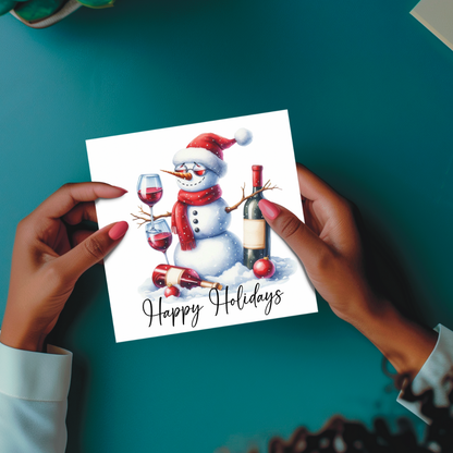 Funny Snowman Christmas Card