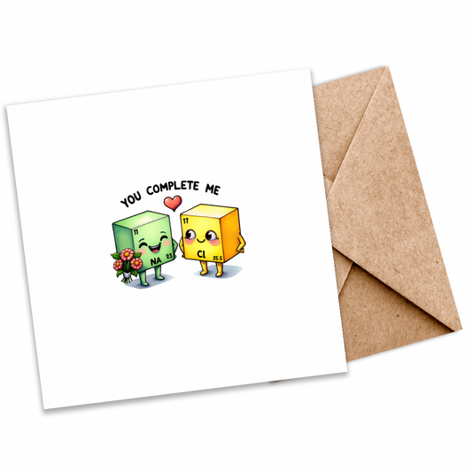 You Complete Me | Science-Themed Eco-Friendly Plantable Greeting Card