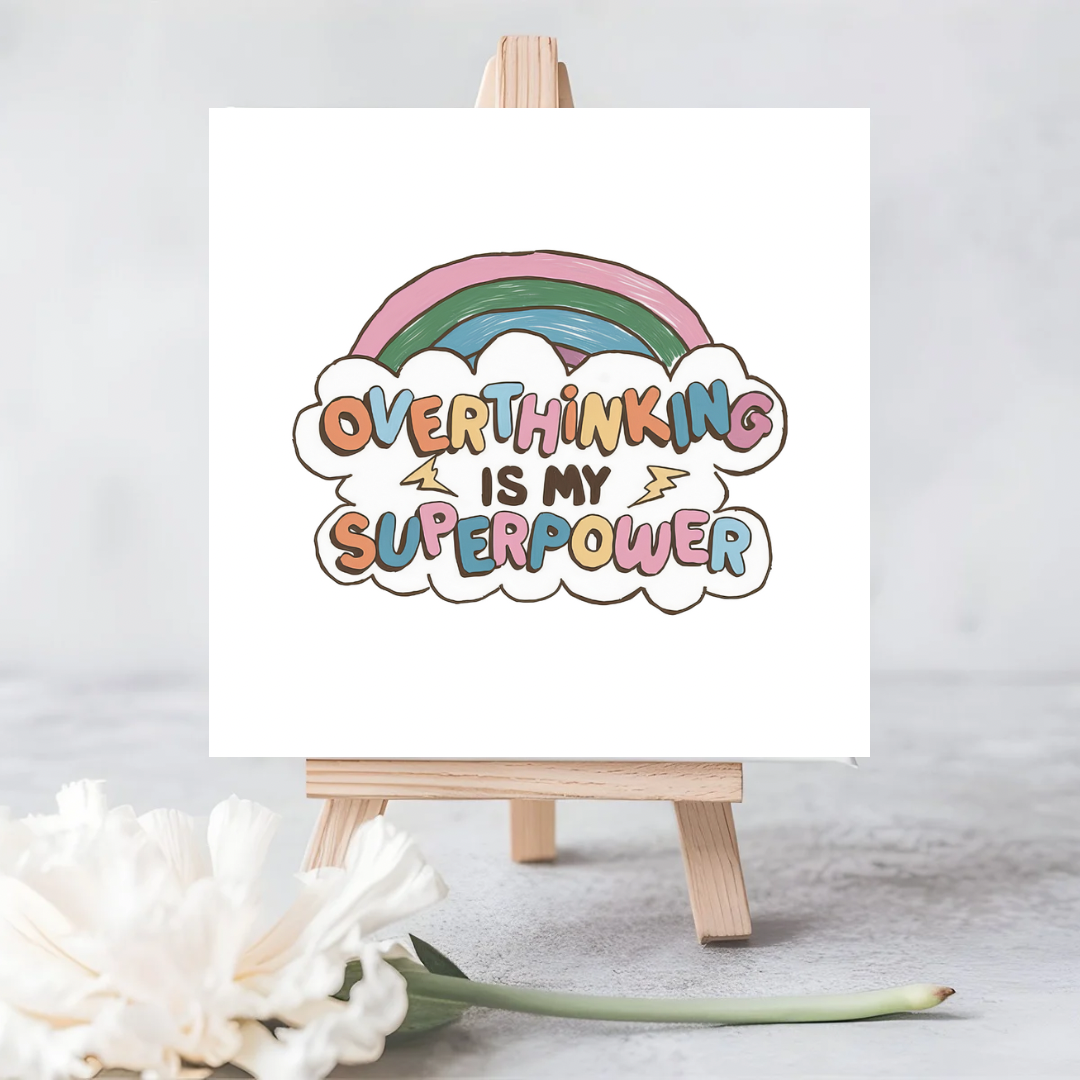 Overthinking is My Superpower” Plantable Card - A Fun and Sentimental Keepsake