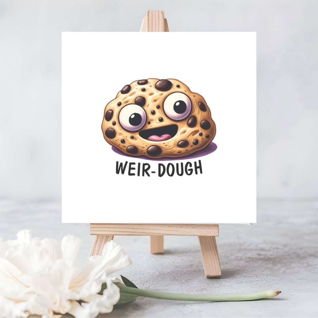 Weir Dough | Eco-Friendly Plantable Pun Card with Cookie Dough Image