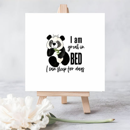 I’m Great in Bed | Eco-Friendly Plantable Panda Greeting Card