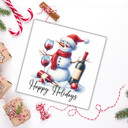 Funny Snowman Christmas Card