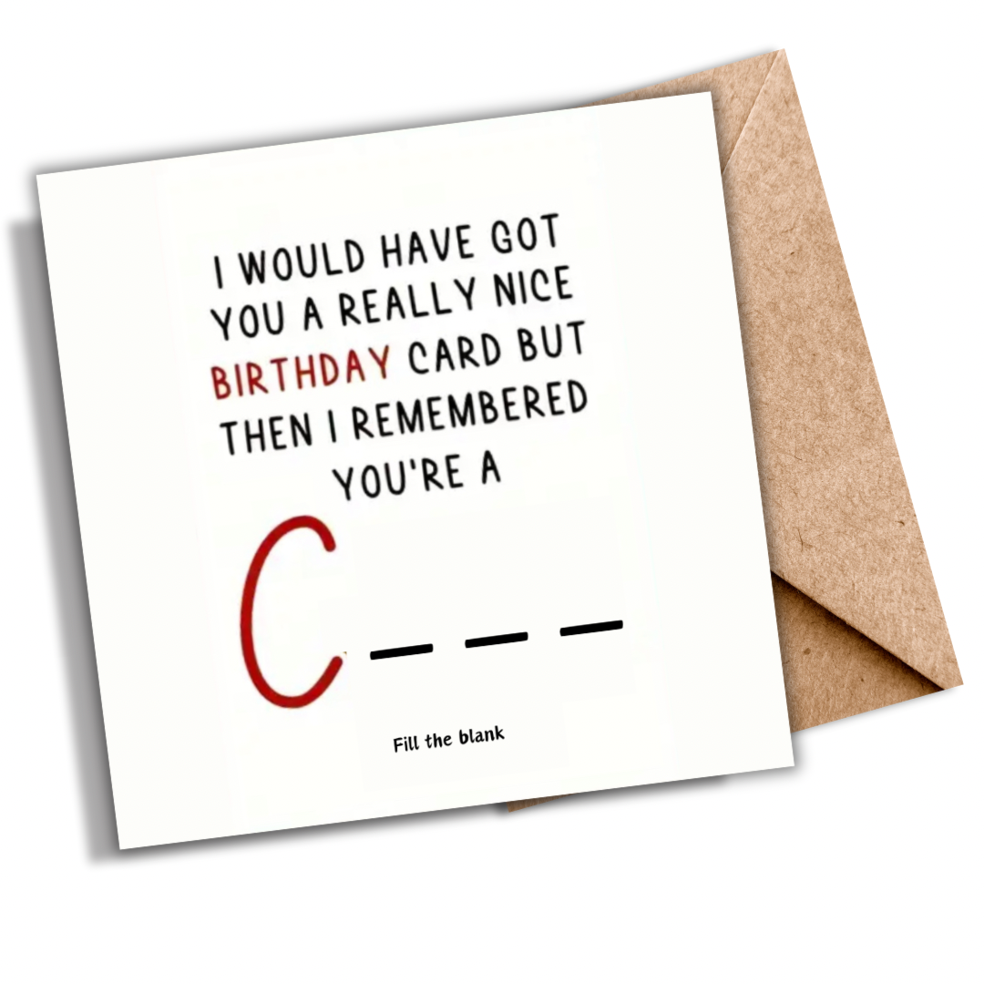 Fill-in-the-Blank | Funny Birthday Greeting Card