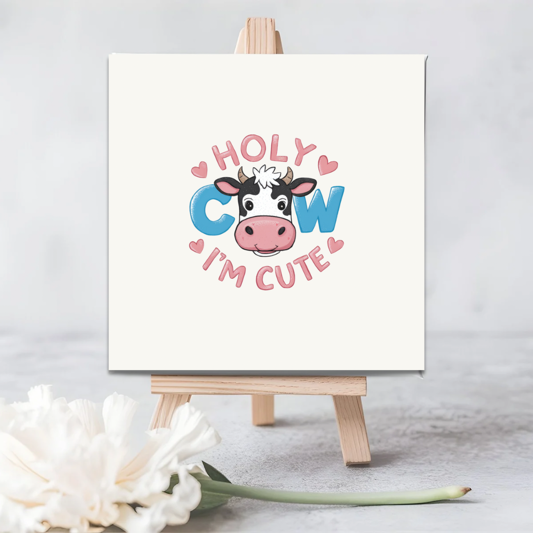 Holy Cow, I’m Cute – Plantable Seed Card with Adorable Cow Image