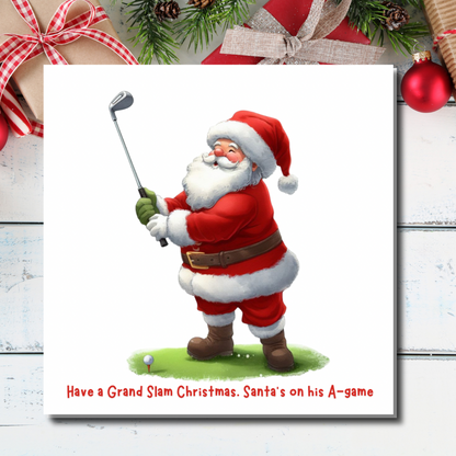 Golfing Santa” Edition | Plantable Seeded Christmas Card