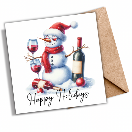 Funny Snowman Christmas Card