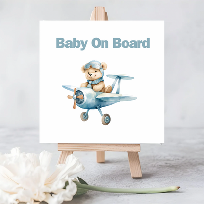 Baby Boy On Board Seeded Card