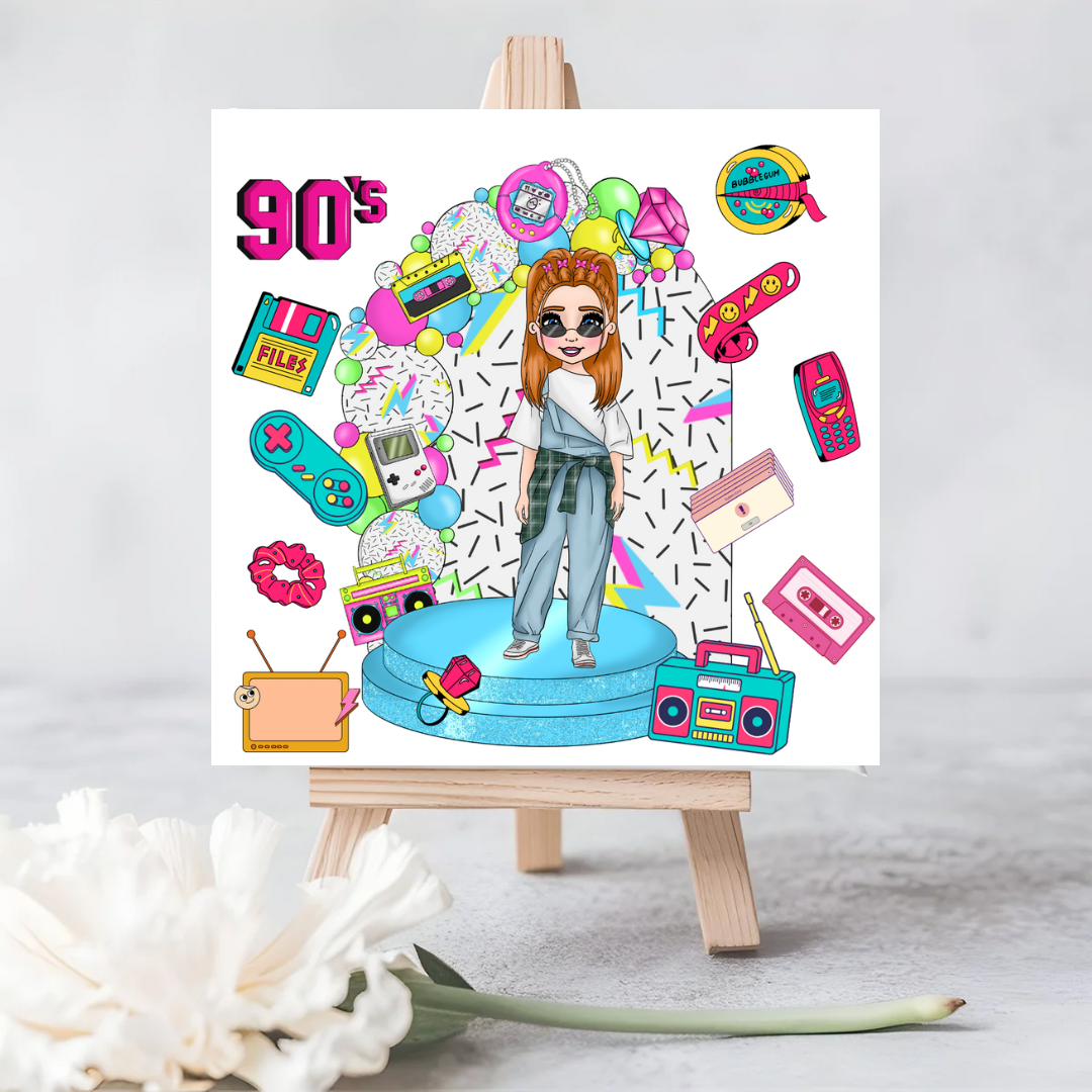 “Born in the Nineties” Customisable Seeded Card