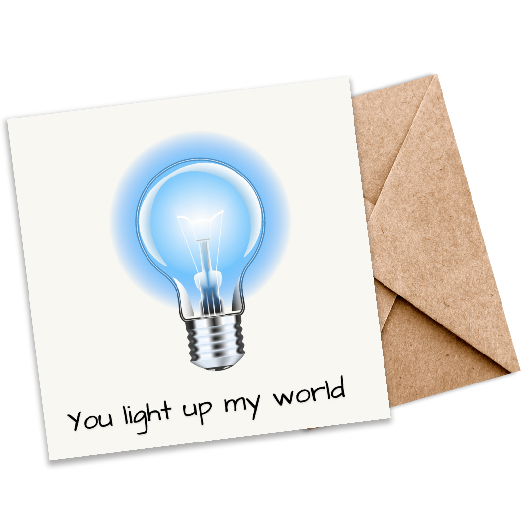 You Light Up My World | Eco-Friendly Plantable Greeting Card