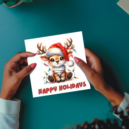 Cheeky Reindeer Christmas Card