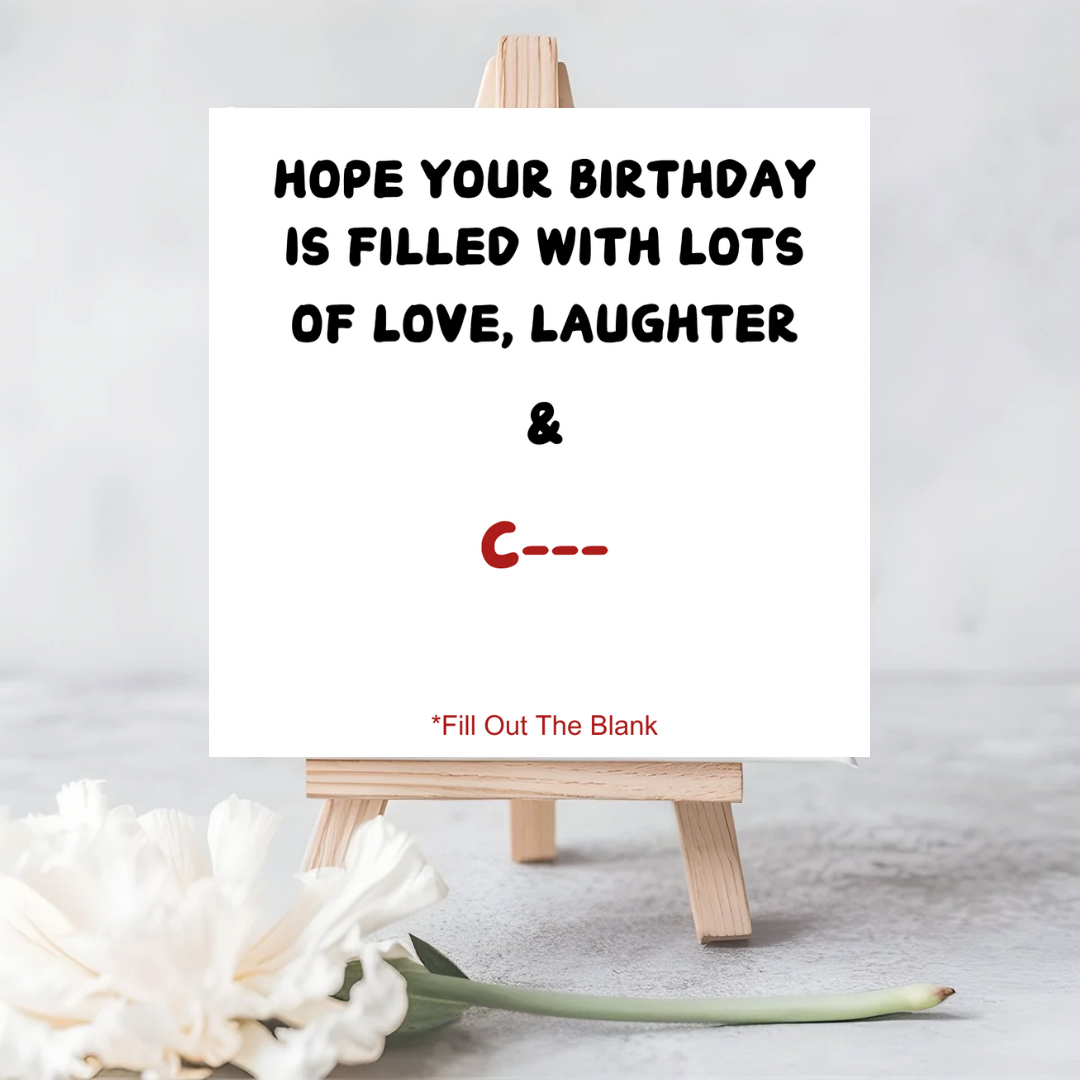 Fill-in-the-Blank Birthday Card |Plantable Seed Card for a Fun and Personal Touch