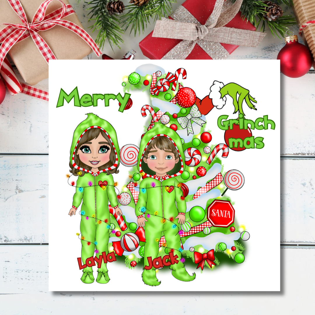 Personalized Grinchmas Christmas Card