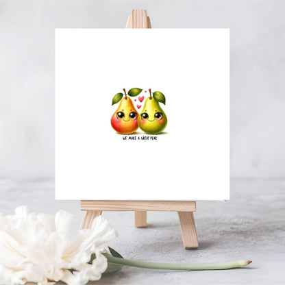 We Make a Perfect Pear | Eco-Friendly Plantable Greeting Card with Pear Image