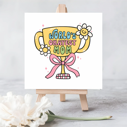 “World’s Okayest Mum” Plantable Card - A Fun and Sentimental Keepsake