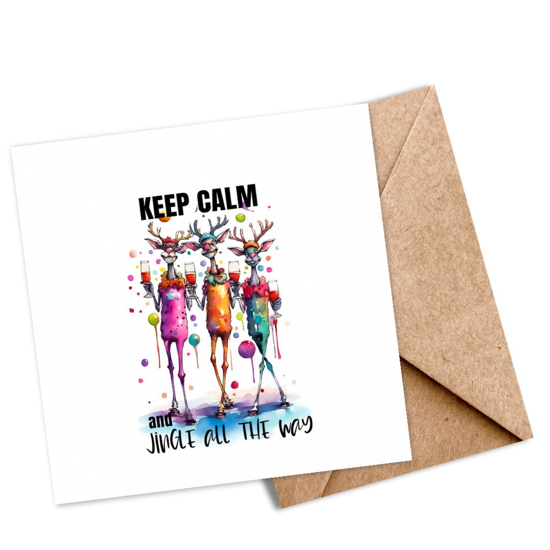 “Keep Calm and Jingle All the Way” Plantable Christmas Card