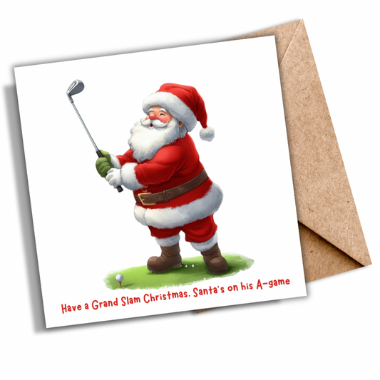 Golfing Santa” Edition | Plantable Seeded Christmas Card