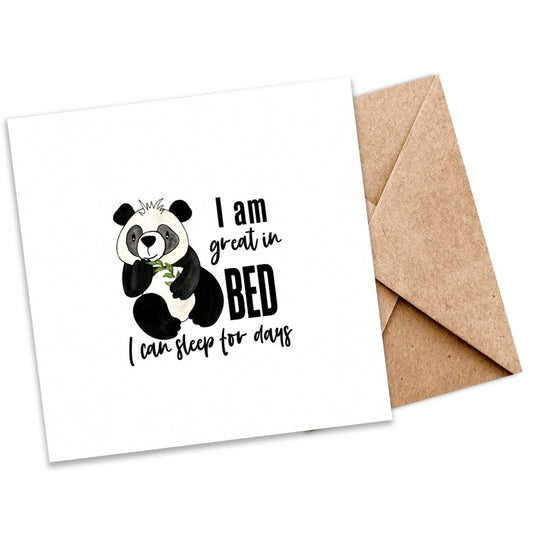 I’m Great in Bed | Eco-Friendly Plantable Panda Greeting Card