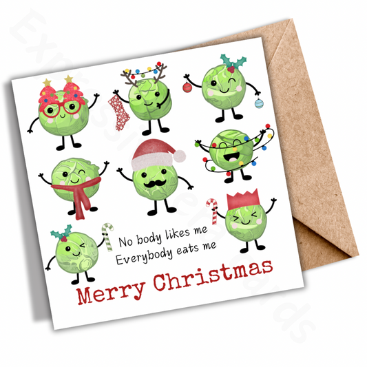 Nobody Likes Me” Funny Sprout Christmas Greeting Card