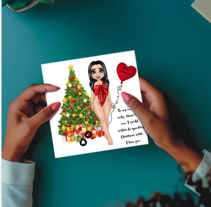 Surprise Lovers Custom Christmas Card (6x6) – Personalised & Fun!