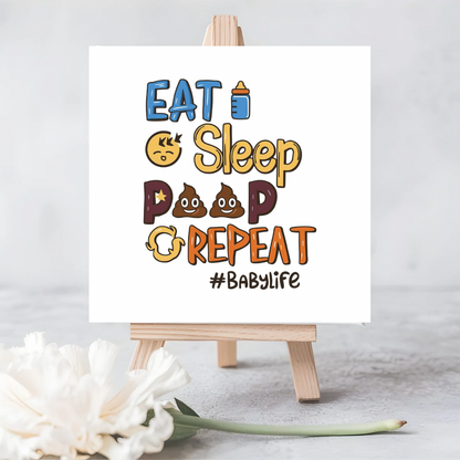 Eat, Sleep, Poop, Repeat #BabyLife” Plantable Baby Card