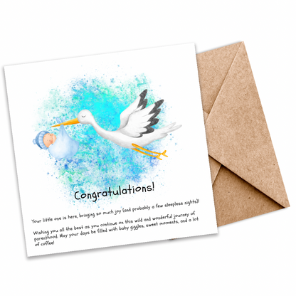 Congratulations New Baby Seeded Greeting Card