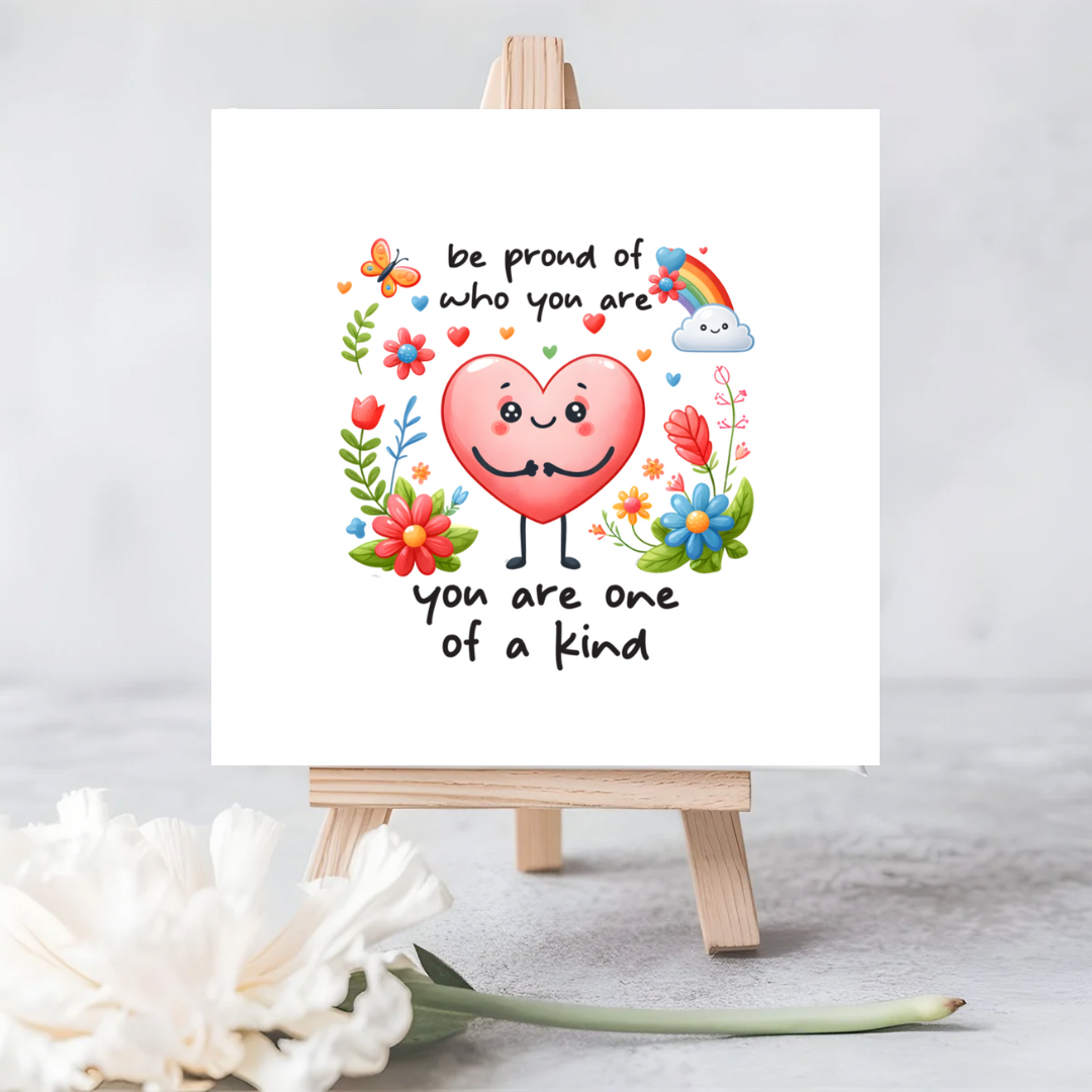 Be Proud of Who You Are, You Are One of a Kind” Seeded Plantable Card