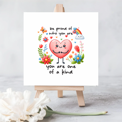 Be Proud of Who You Are, You Are One of a Kind” Seeded Plantable Card