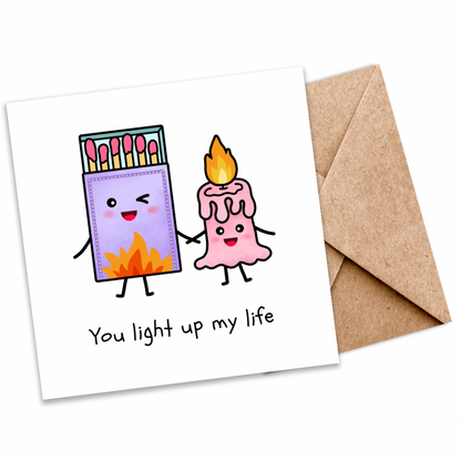 Funny Romantic Card - Seed Paper | Plantable Wildflower | “You Light Up My Life”