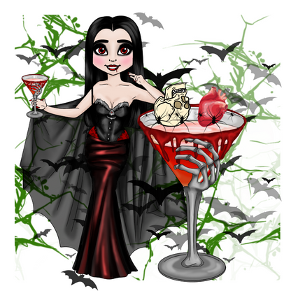 Customizable Plantable Vampire Lady Gothic Card | Seeded Greetings, Eco-Friendly & Personalized