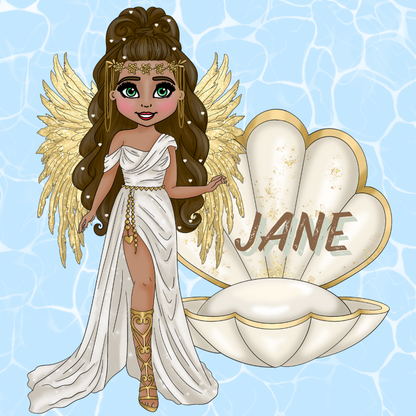 Aphrodite Girl Customizable Seeded Greeting Card