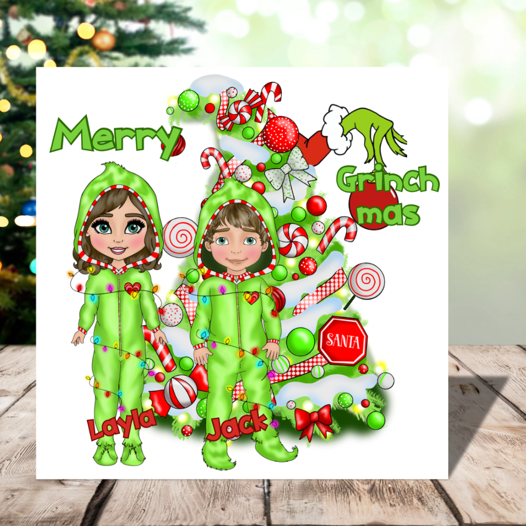 Personalized Grinchmas Christmas Card