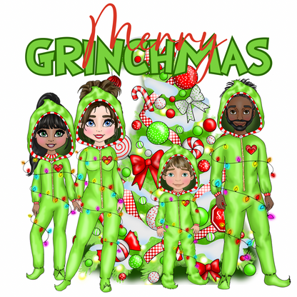 Customisable “Merry Grinchmas” Family Builder