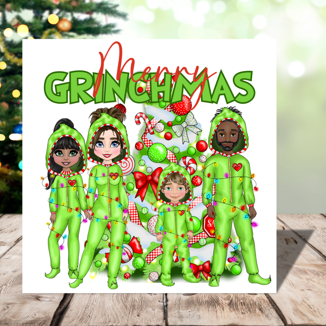 Customisable “Merry Grinchmas” Family Builder