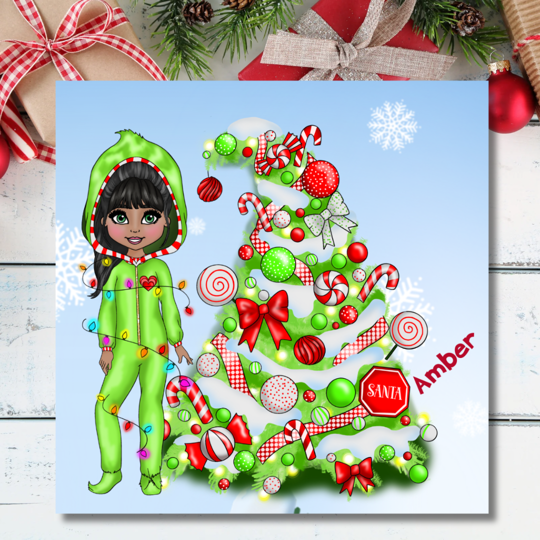 Personalised Grinch Christmas Card