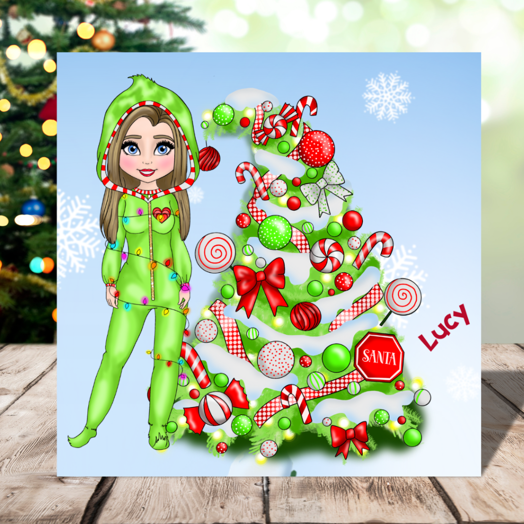 Personalised Grinch Christmas Card