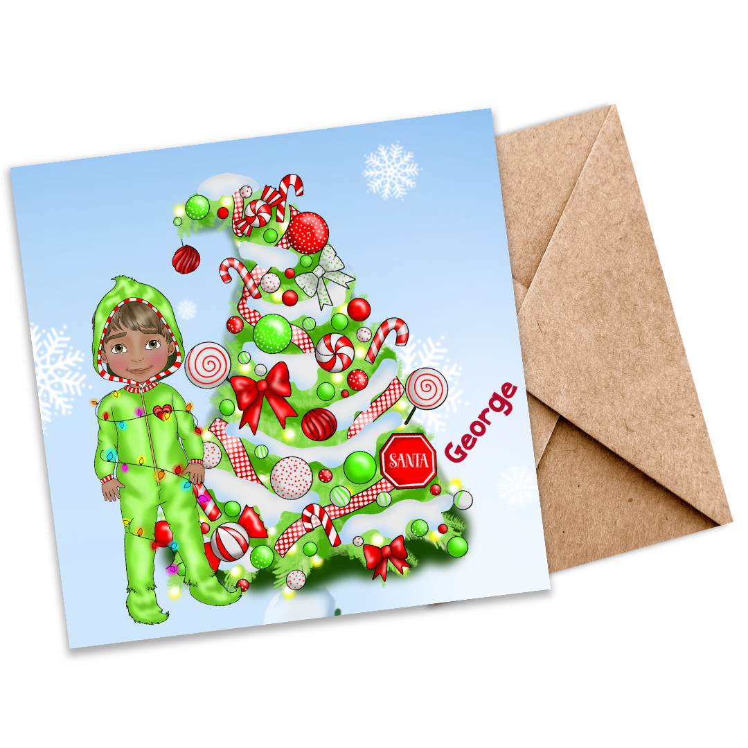 Personalised Grinch Christmas Card