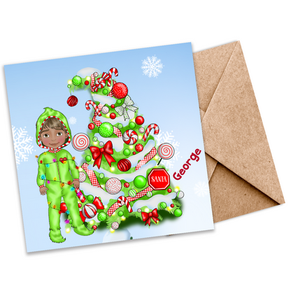 Personalised Grinch Christmas Card