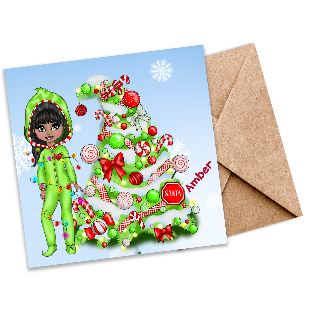 Personalised Grinch Christmas Card