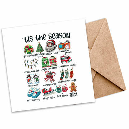 Traditional Christmas Celebration Card – Vintage-Inspired Holiday Charm