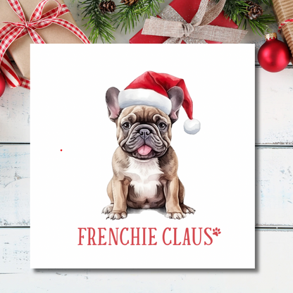 Frenchie Claus Christmas Card