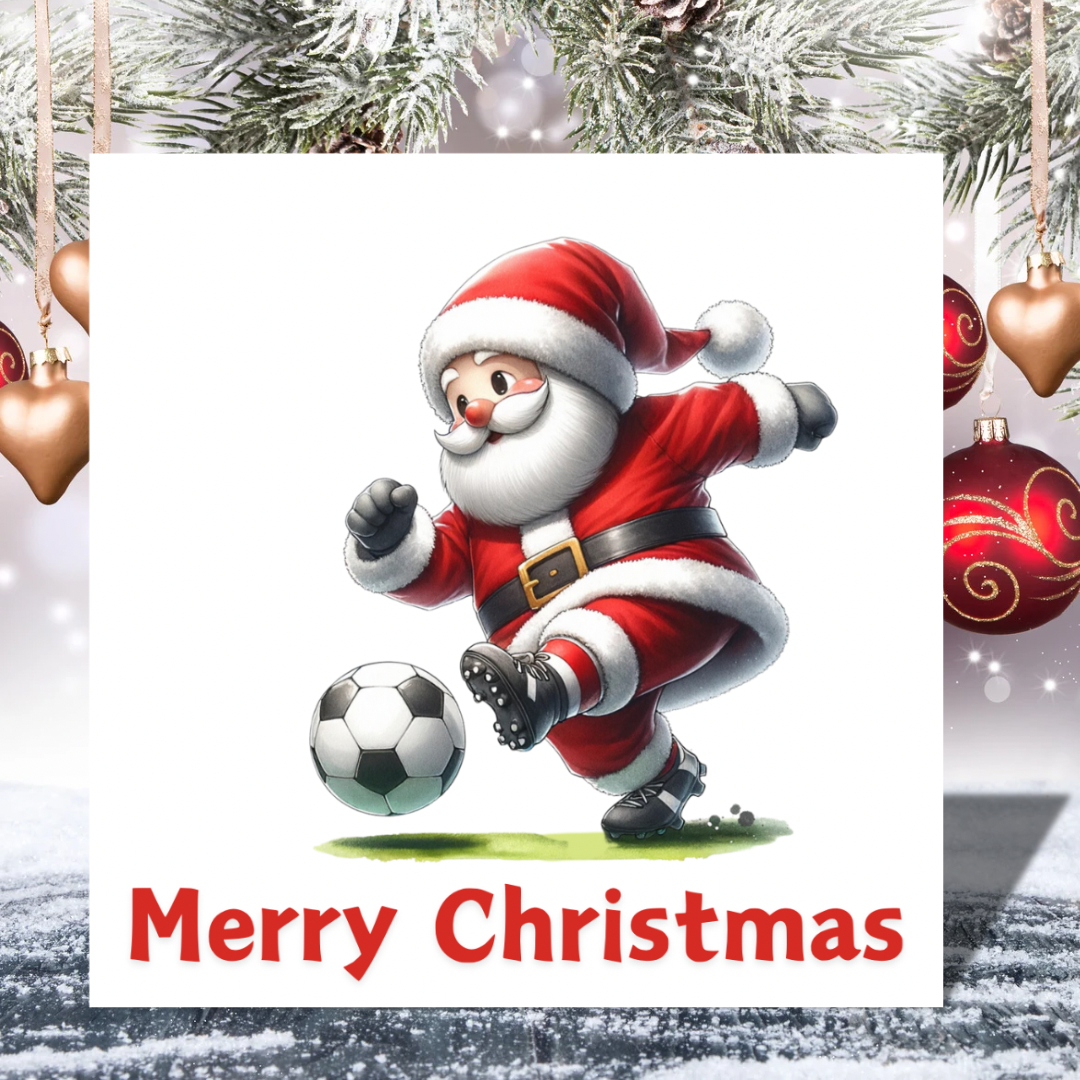 Football Santa Plantable Christmas Card