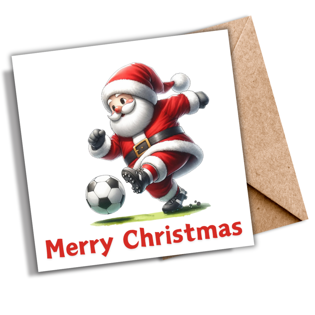 Football Santa Plantable Christmas Card