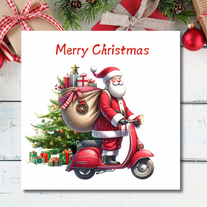 Santa on a Mobility Scooter | Plantable Seeded Christmas Card