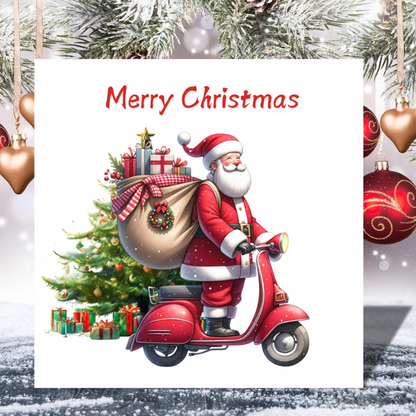 Santa on a Mobility Scooter | Plantable Seeded Christmas Card