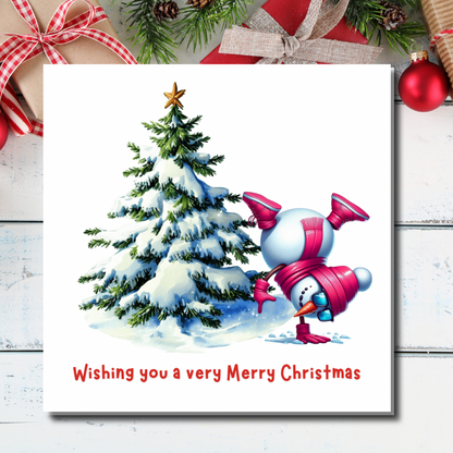 Hip-Hop Dancing Snowman | Plantable Seeded Christmas Card