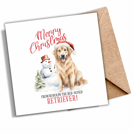 Rudolph the Red-Nose Retriever – Plantable Christmas Card