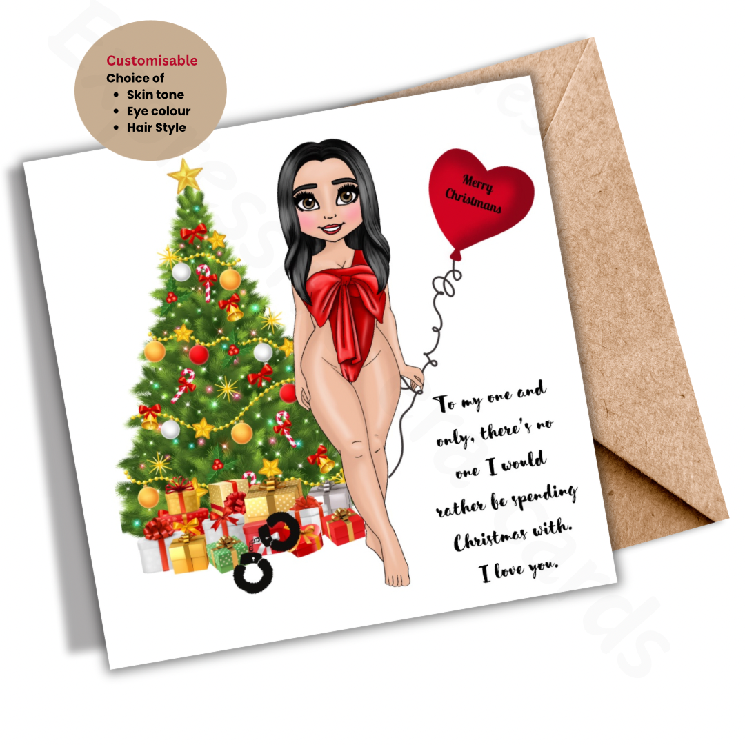 Surprise Lovers Custom Christmas Card (6x6) – Personalised & Fun!